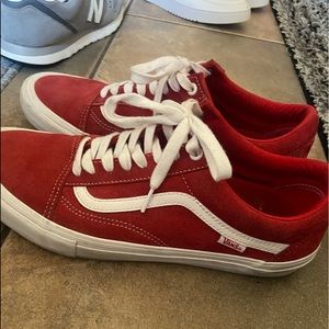 Vans Suade red Mens size 12